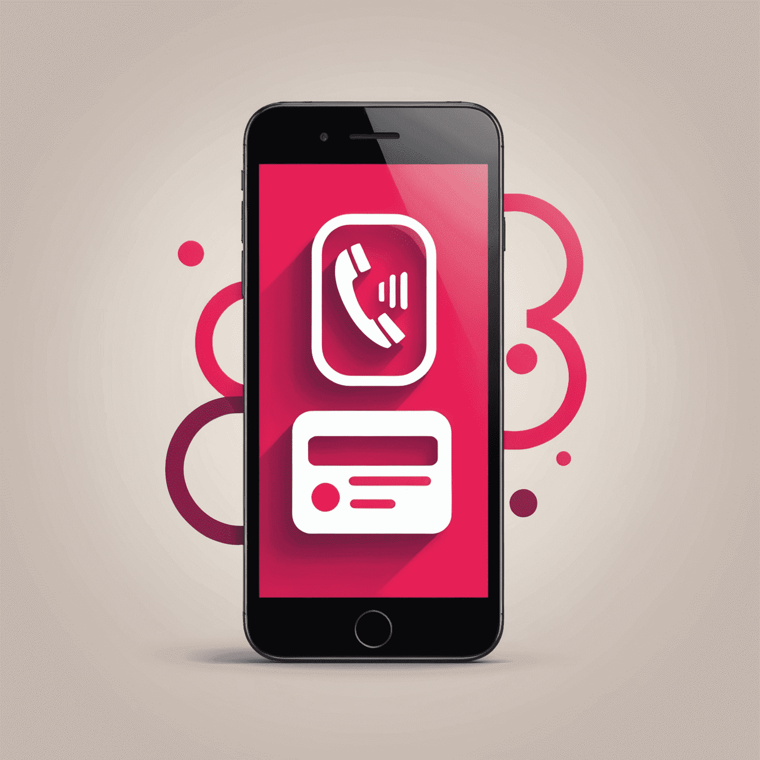 mobipols logo featuring a stylized mobile phone icon with red and pink elements, symbolizing mobile communication