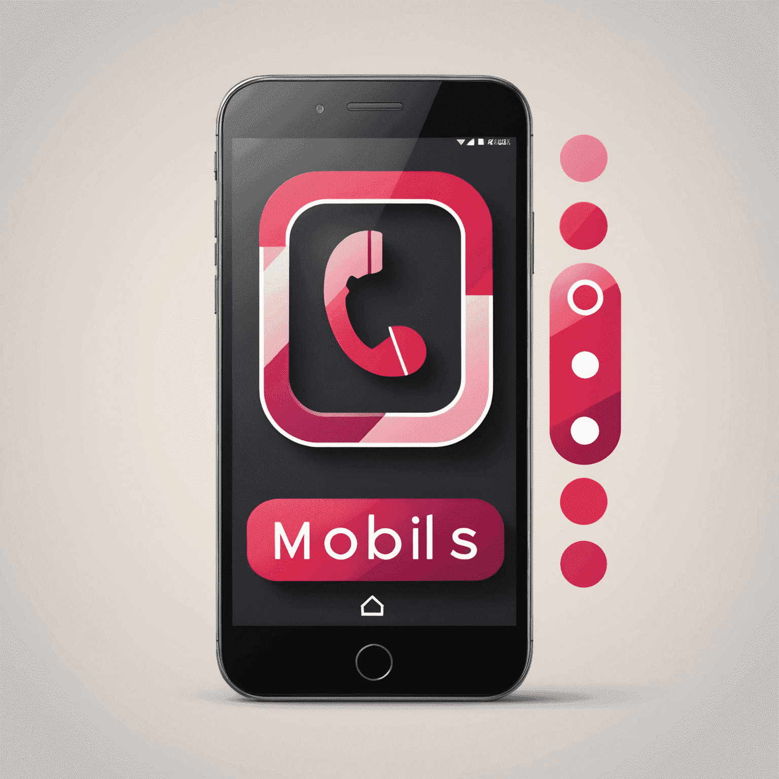 mobipols logo featuring a stylized mobile phone icon with red and pink elements, symbolizing mobile communication