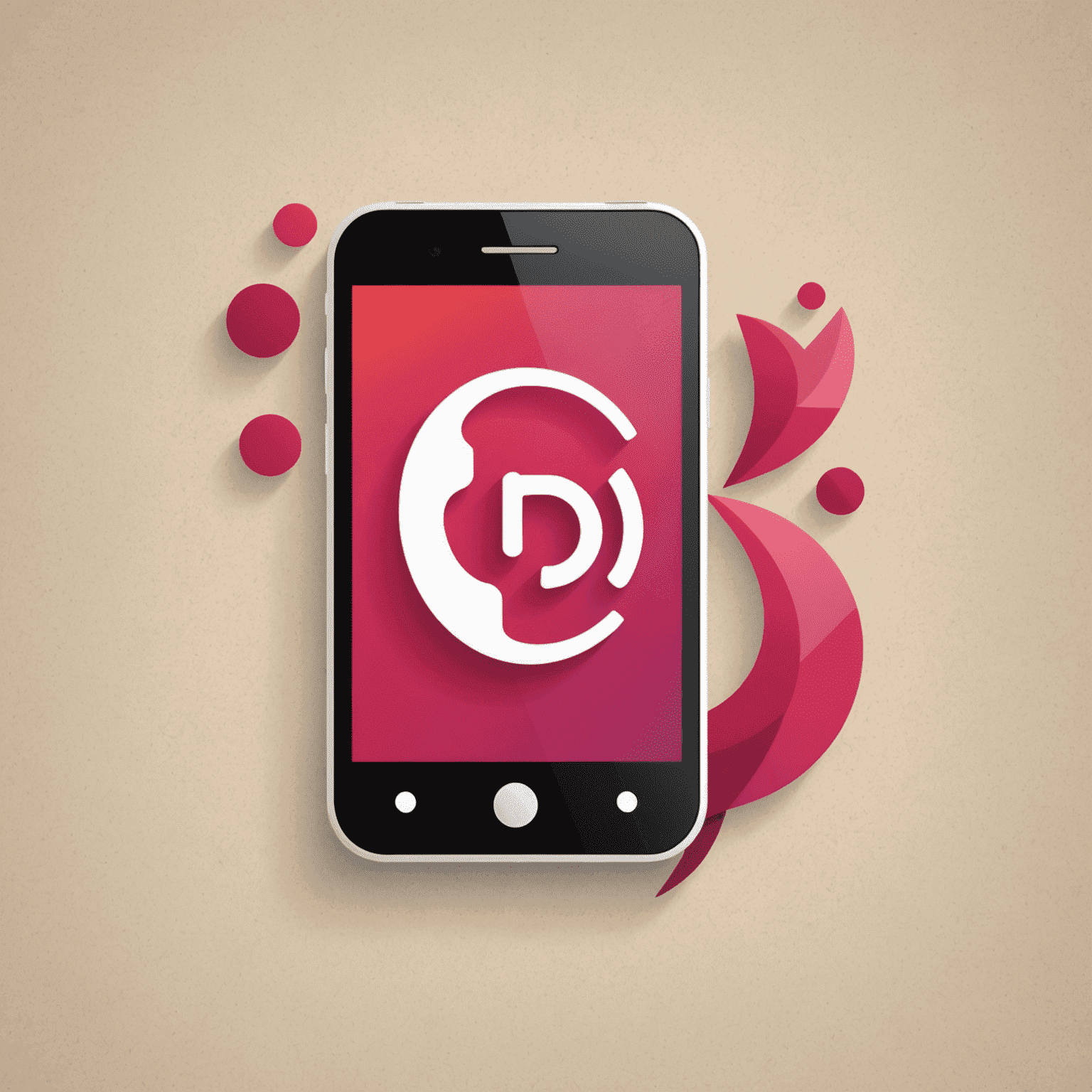 mobipols logo featuring a stylized mobile phone icon with red and pink elements, symbolizing mobile communication