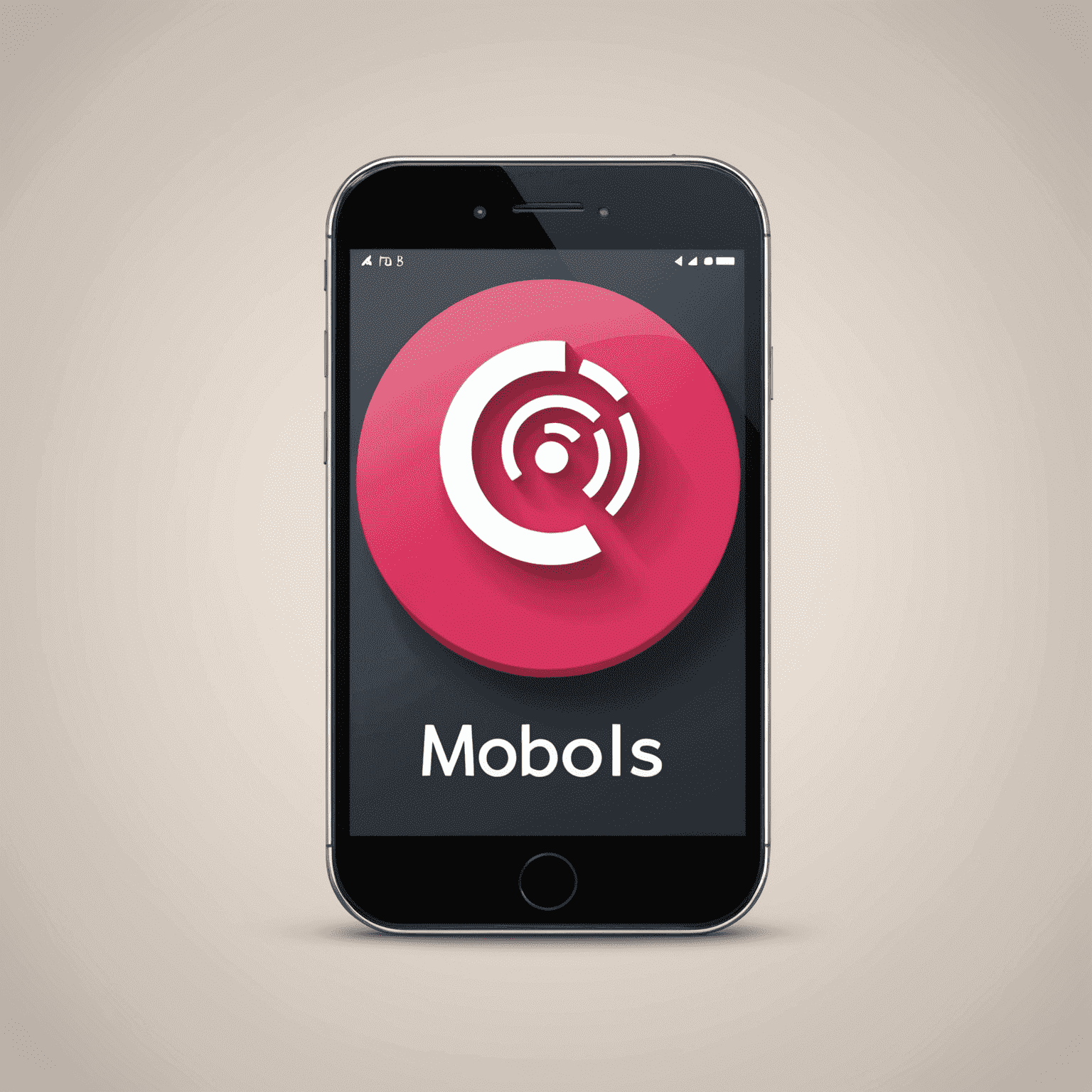 mobipols logo featuring a stylized mobile phone icon with red and pink elements, symbolizing mobile communication
