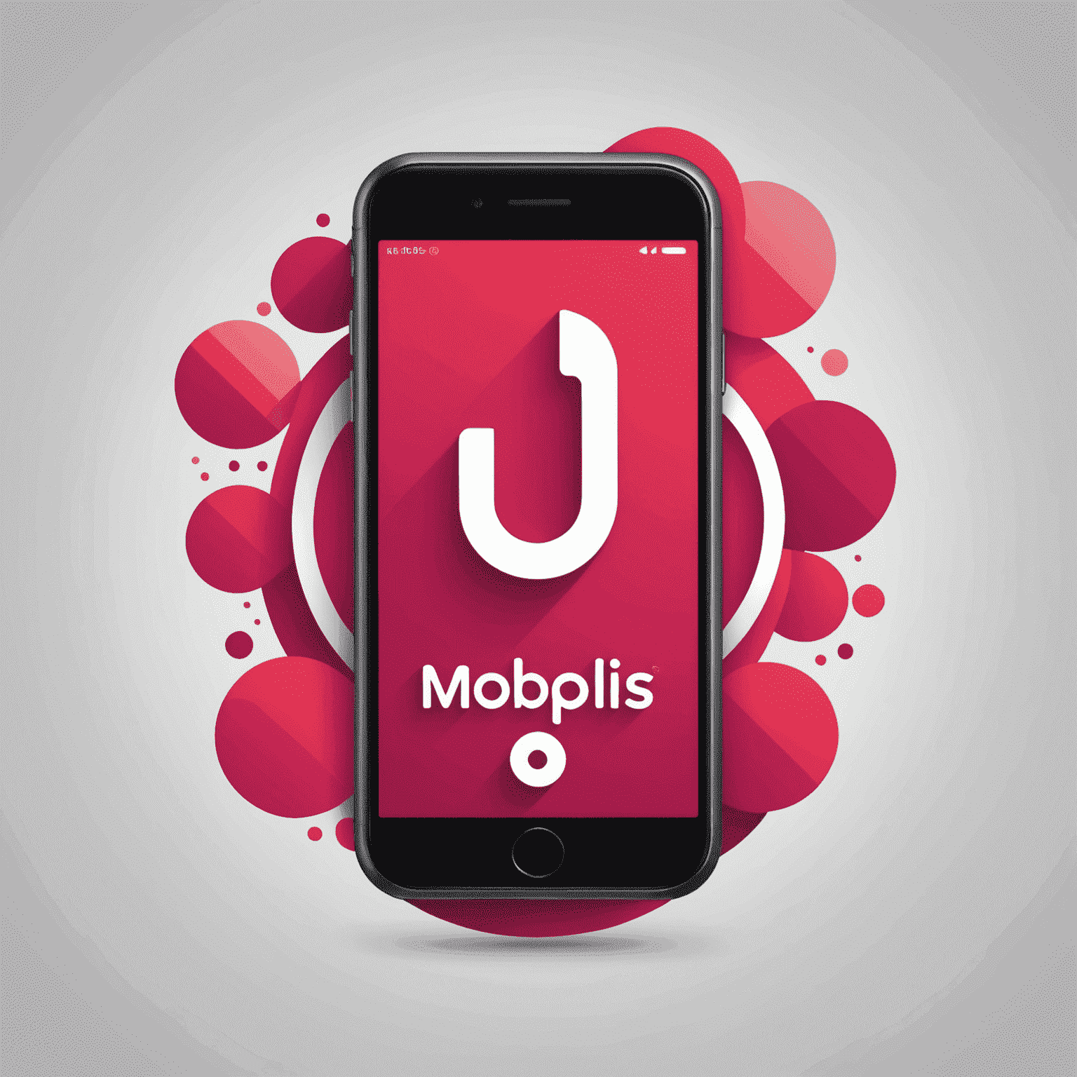 mobipols logo featuring a stylized mobile phone icon with red and pink elements, symbolizing mobile communication