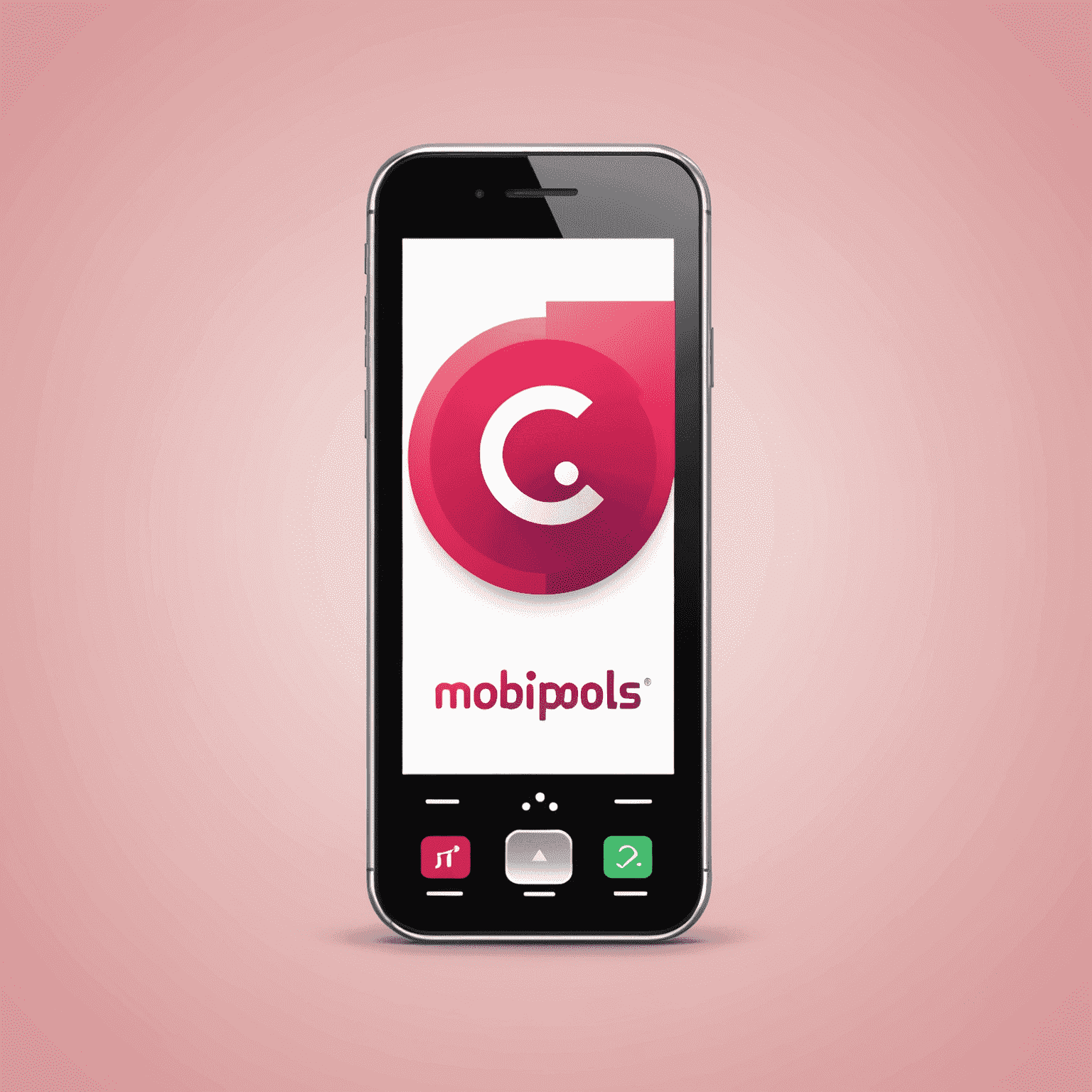 mobipols logo featuring a stylized mobile phone icon with red and pink elements, symbolizing mobile communication