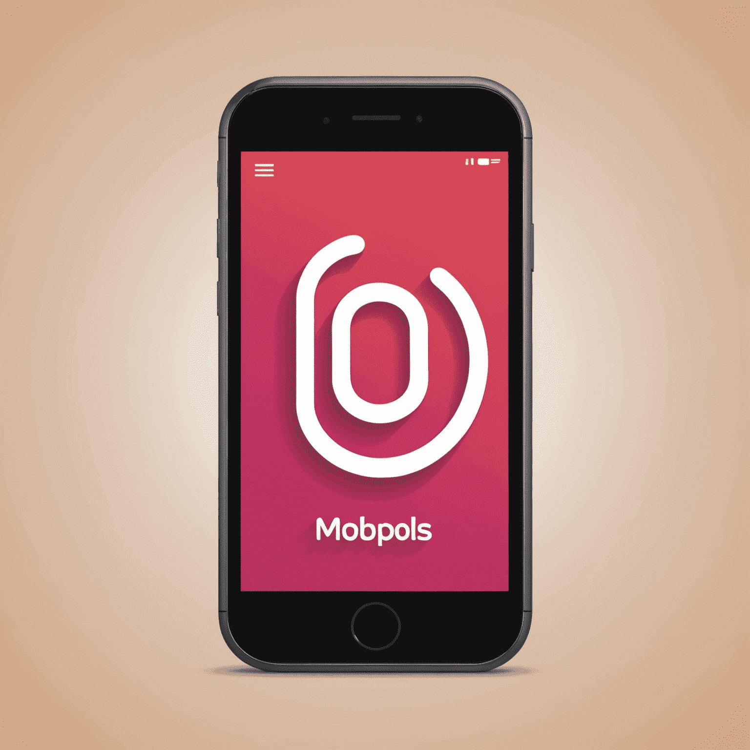 mobipols logo featuring a stylized mobile phone icon with red and pink elements, symbolizing mobile communication
