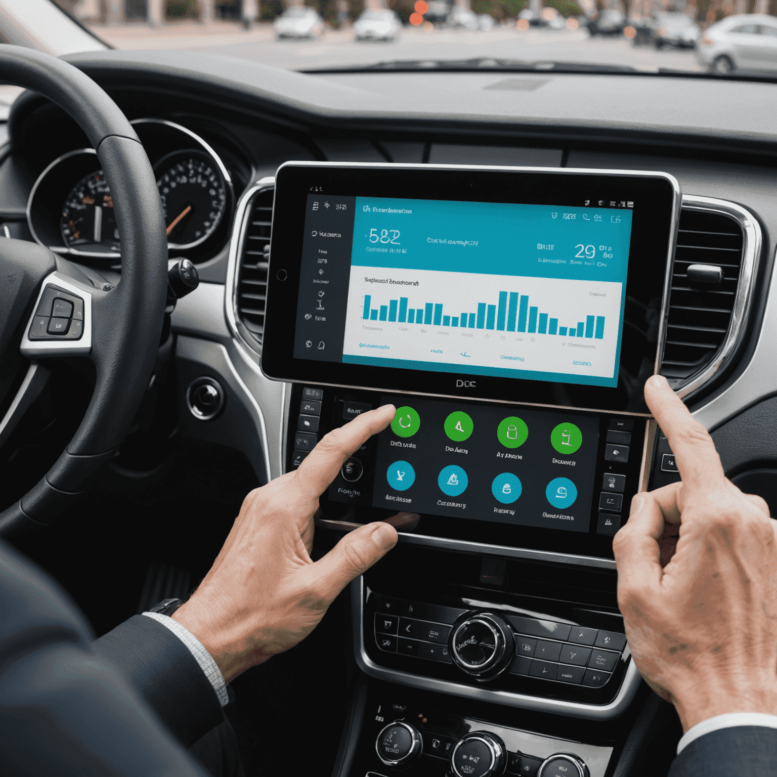 A dashboard interface showing device management controls for multiple mobile devices